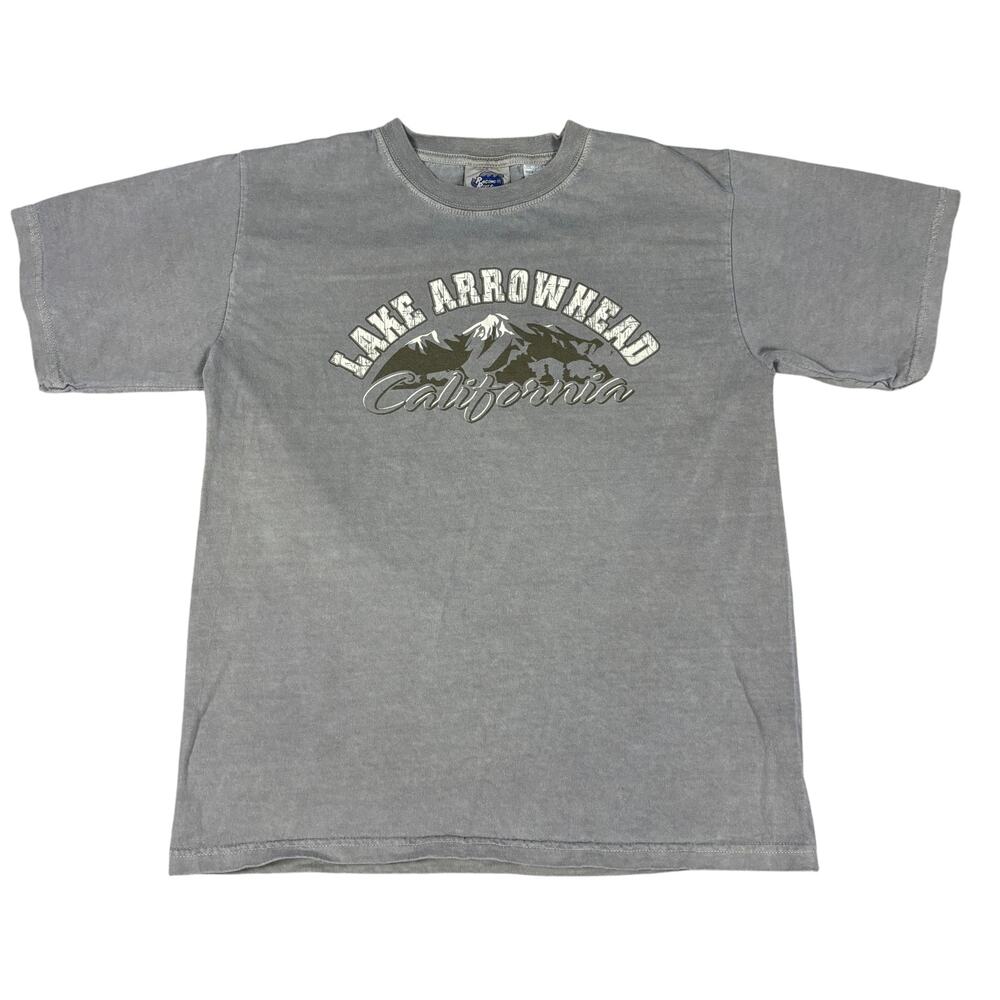 y2k 2000s style lake arrowhead california tshirt mens size small forest mountain